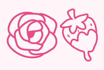 Valentine day decoration items vector art. cute and romantic love vector designs