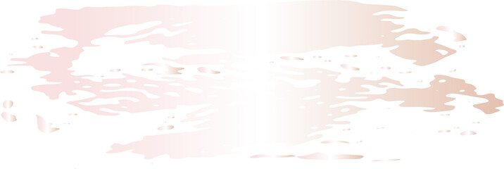 Pink gold ink grunge brush stroke illustration on transparent background.