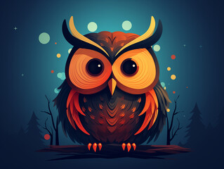 Colorful Owl illustration