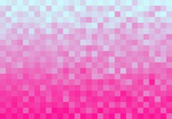 Fading pixel pattern. Pink gradient mosaic background. Vector illustration for your graphic design.