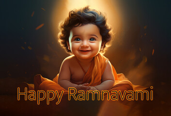 Birthday of lord Rama, a hindu festival, - obrazy, fototapety, plakaty