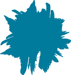 Pastel ink grunge brush stroke illustration on transparent background.