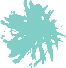 Pastel ink grunge brush stroke illustration on transparent background.