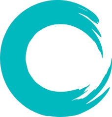 Pastel grunge circle illustration on transparent background.