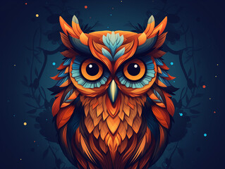 Obraz premium Colorful Owl illustration