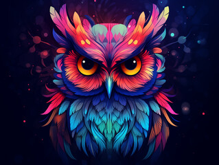 Obraz premium Colorful Owl illustration