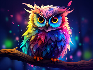 Obraz premium Colorful Owl illustration