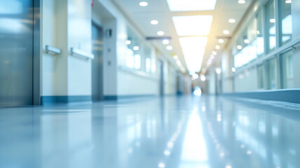 Fototapeta premium Hall or corridor in a modern hospital