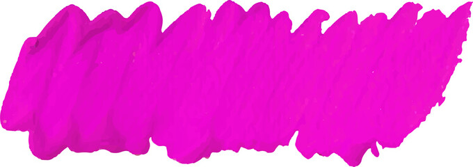 Pink brush stroke watercolor illustration on transparent background.