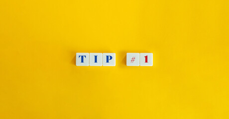 Tip 1 Banner. Useful Advice, Help, Counsel, Guidance or Piece of Information. - obrazy, fototapety, plakaty