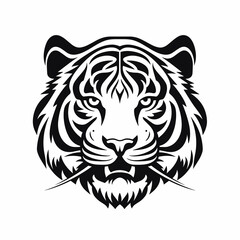 Vector tiger head mascot, face for logo, emblem, badges, labels template t-shirt design element