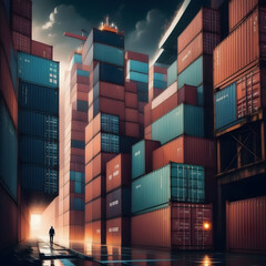 Container port, AI-generatet