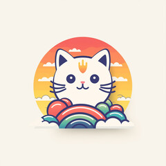 Fototapeta premium Cute Colorful Logo