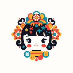 Fototapeta premium Cute Colorful Logo
