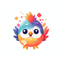 Naklejka premium Cute Colorful Logo