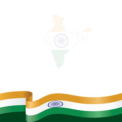 Celebrate India's independence with our versatile design template. Featuring a waving flag, map background, and customizable text space, this adaptable design is perfect for both printed and digital c