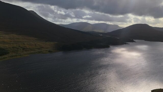 Loch Tulla Highlands Scotland Aerial view