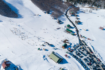 snowy slopes of Savin Kuk ski resort in Montenegro