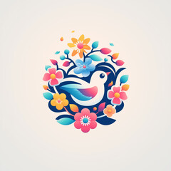 Naklejka premium Colorful cute logo