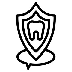 tooth line icon