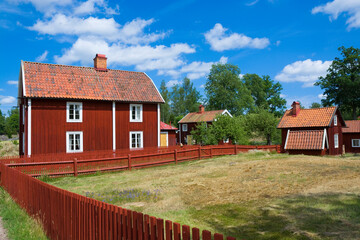 Historical hamlet in Stensjo by, Sweden