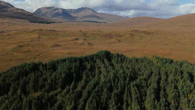 Loch Tulla Highlands Scotland Aerial view