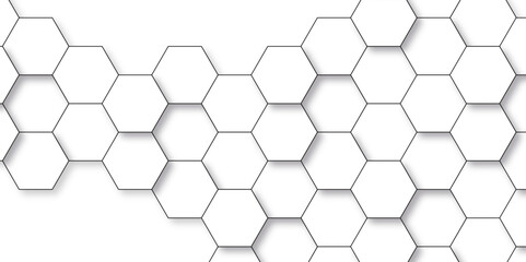 Abstract background with hexagons honeycomb technology texture. Hexagonal shape structure light seamless geometric background. Surface polygon pattern with digital hexagon and futuristic business.