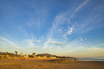 sunset at Carpinteria beach California