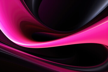 Abstract futuristic black and pink waves background