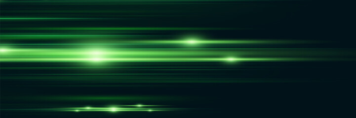 Modern wide abstract technology background with glowing high speed and light effect of motion and speed lines.