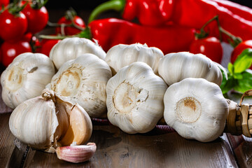 garlic and vegetables