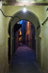 Fototapeta premium Beautiful streets of Fes during day, Morocco