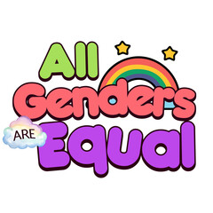 Fototapeta premium All genders are equal - LGBT design