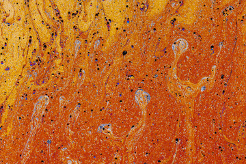 Fluid soap bubble psychedelic colorful abstract art. Surreal patterns with rainbows and waves of color in motion.