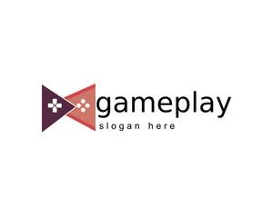 company game play logo design template