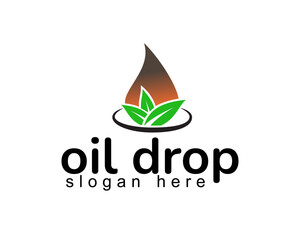 eco friendly and oil logo design template