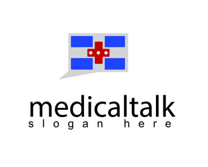 medical talk center consultation logo design template