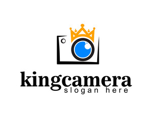 creative king camera log design template