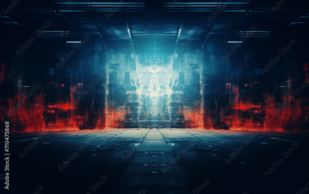Poster stage light and shadow background,created with generative ai tecnology.