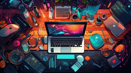 design graphic tech background illustration digital typography, logo branding, web interface design graphic tech background