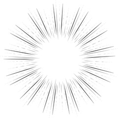 Obraz premium Sunburst style isolated illustration on transparent background.