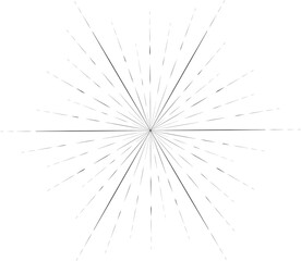 Naklejka premium Sunburst style isolated illustration on transparent background.