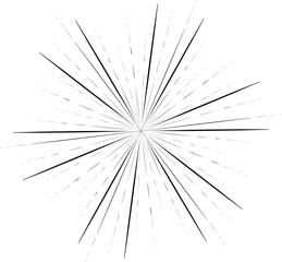 Obraz premium Sunburst style isolated illustration on transparent background.