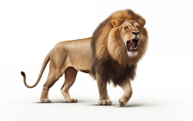 Obraz premium Lion isolated background,created with Generative AI tecnology.