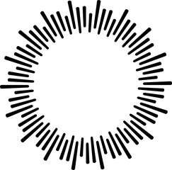 Sunburst style isolated illustration on transparent background.