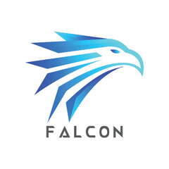 Abstract falcon eagle head logo design icon