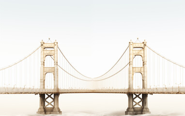 Fototapeta premium Bridge model isolated background,created with Generative AI tecnology.