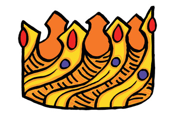 Luxury Golden King Crown Vector 