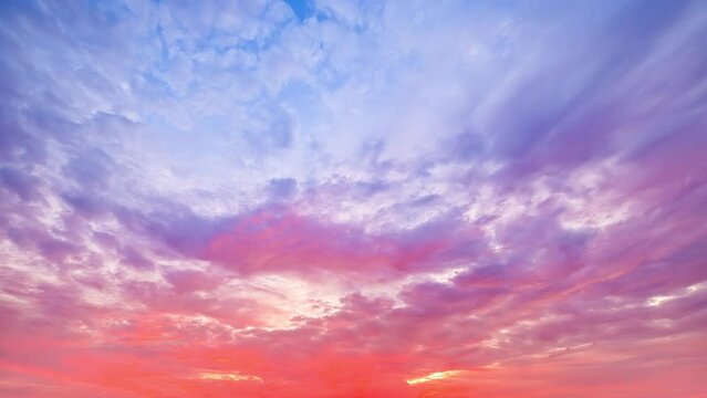 4K Sky Time lapse, Beautiful background, Spectacular red sky clouds nature landscape at sunrise.
