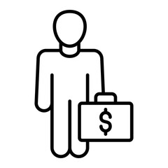   Businessman line icon